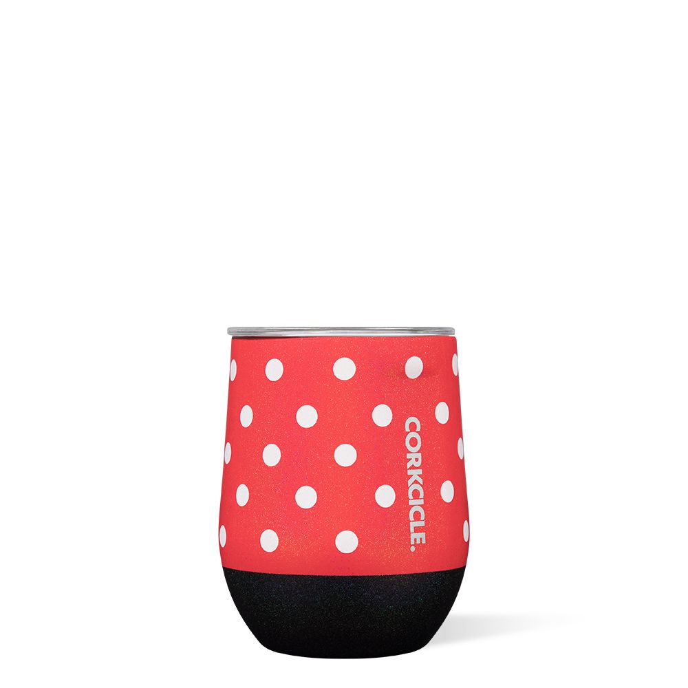 Red Black Corkcicle D-isney Minnie Mouse Stemless Cup Water Bottle | LUDJF-7954