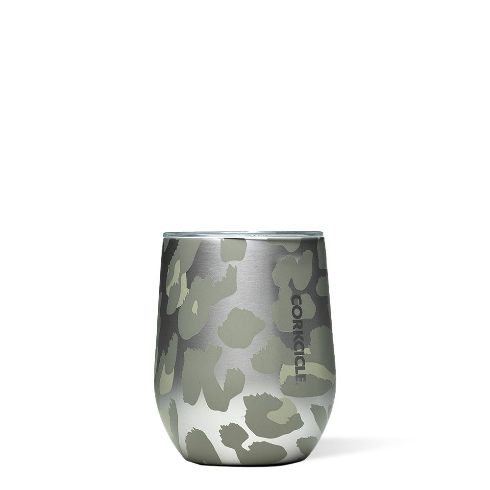 Snow Leopard Corkcicle 12oz Exotic Stemless Water Bottle | CIVAE-2708