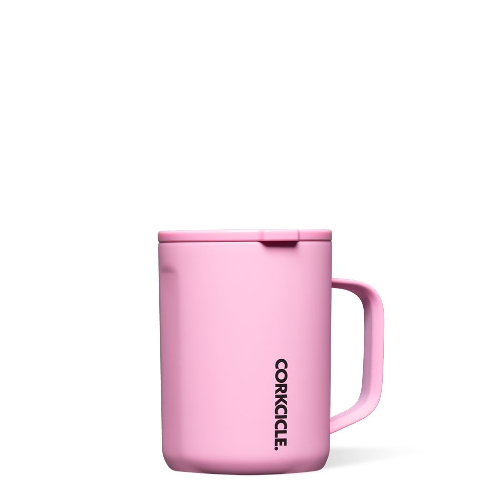 Sun-Soaked Pink Corkcicle 16oz Neon Lights Coffee Mug | YXPCV-5963