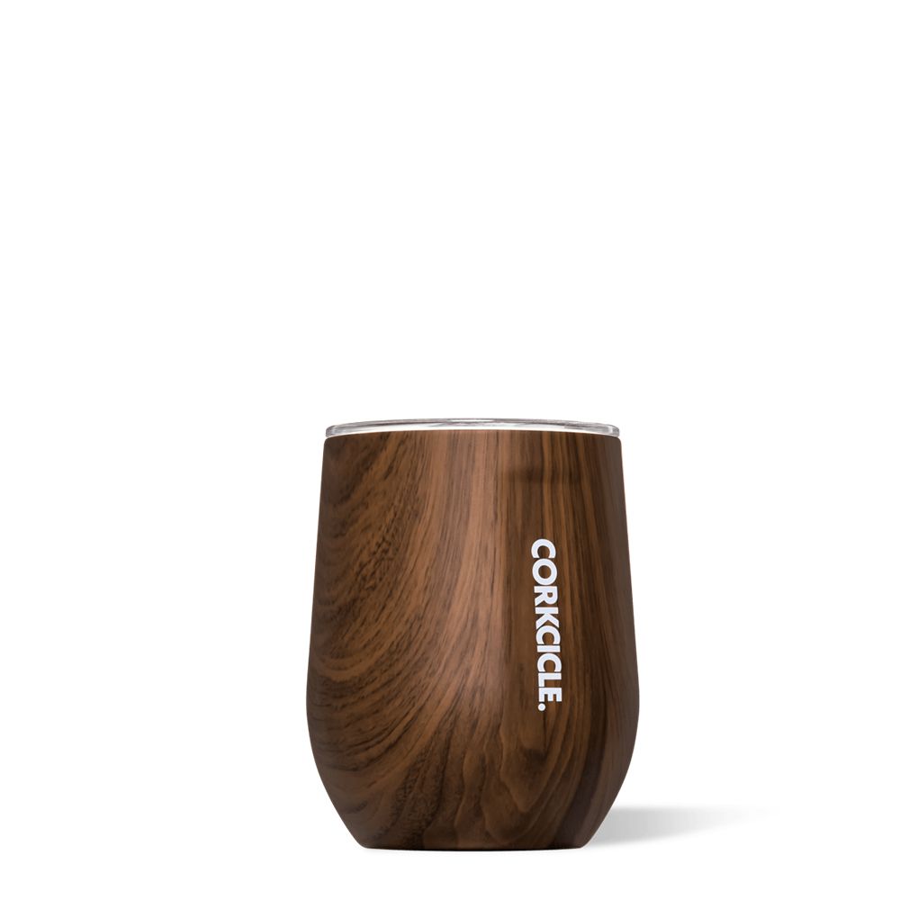 Walnut Wood Corkcicle 12oz Origins Stemless Water Bottle | PSQVI-8329