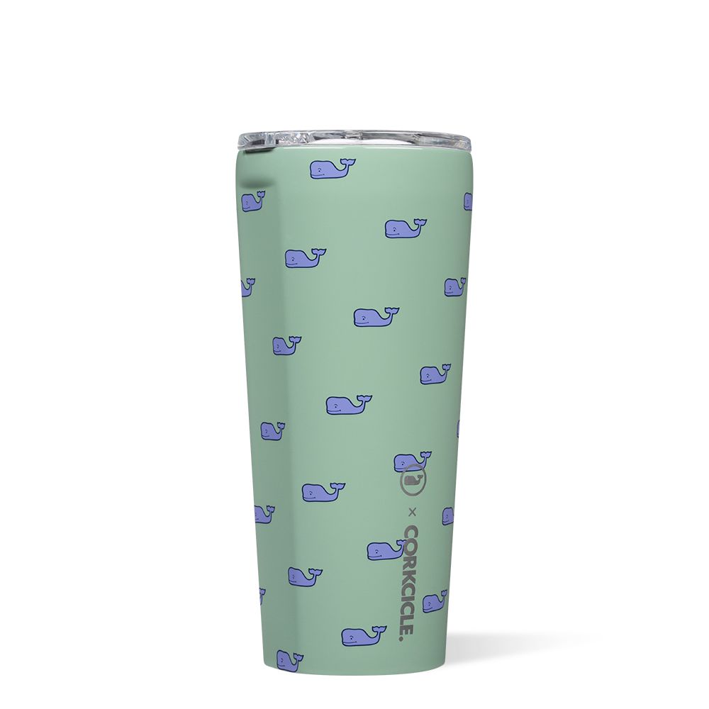 Whales Repeat Capri Blue Corkcicle 24oz Vineyard Vines Tumbler Water Bottle | VLHEZ-7804