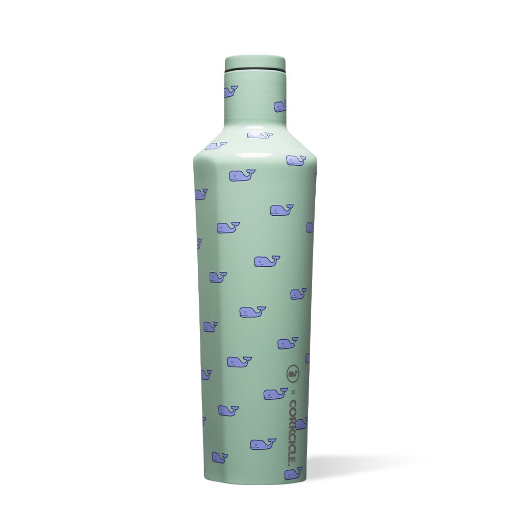 Whales Repeat Capri Blue Corkcicle 25oz Vineyard Vines Canteen Water Bottle | TMZPY-1897