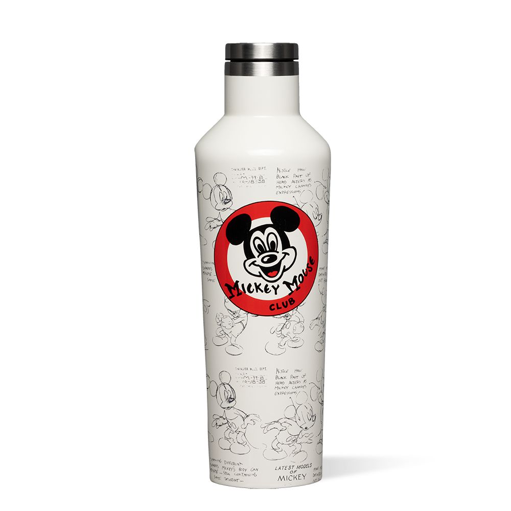 White Corkcicle Mickey Mouse Club Canteen Water Bottle | UICDJ-7652