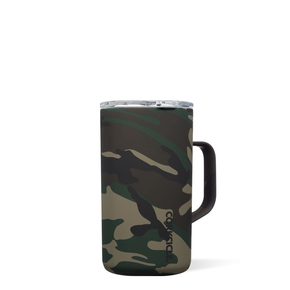 Woodland Camo Corkcicle 22oz Camo Coffee Mug | EHKNS-4578