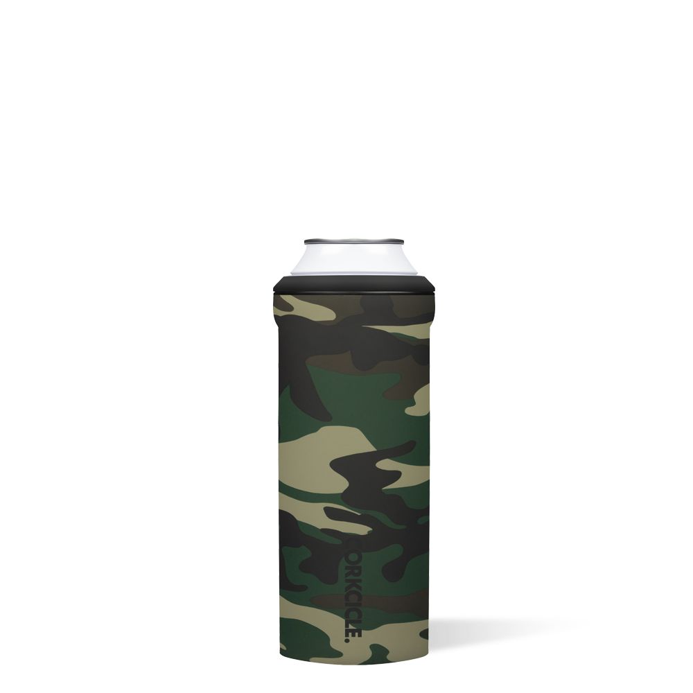 Woodland Camo Corkcicle Can Cooler Slim | OCDEB-4608